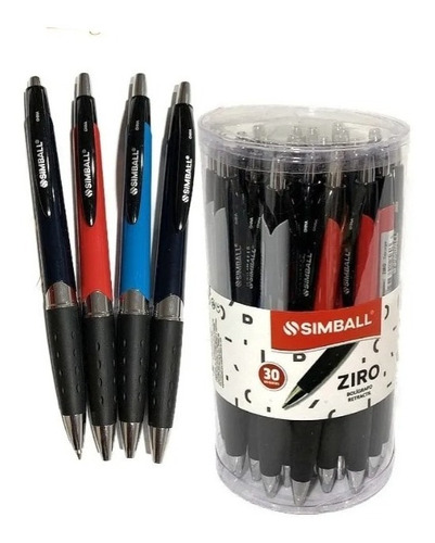 Boligrafo Simball Ziro Retractil Tinta Azul Pack X10 