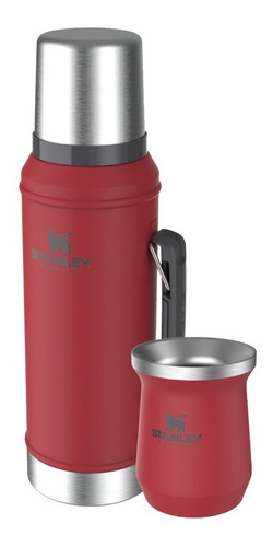 Set Combo Matero Stanley Termo Rojo 950 Cc + Mate Térmico