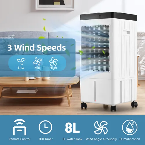 Ventilador Eléctrico, Enfriador, Temporizador Evaporativo, C