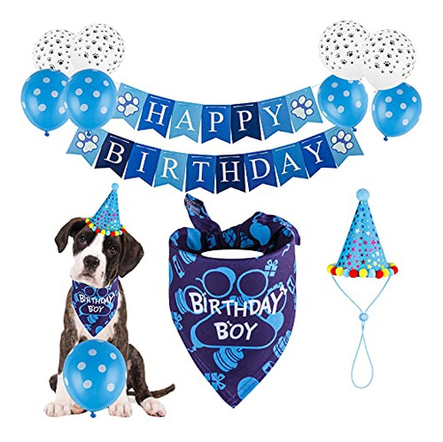 Tcboying Dog Birthday Bandana, Dog Birthday Boy Hat Bufandas