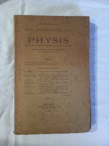 Physis 47 Flora Briológica Argentina Hosseus Frezzi Hirschho