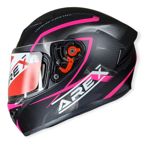 Casco Arex Vesta Mr-16 Negro Rosa