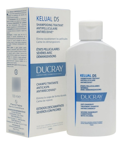 Shampoo Cuidado Para Caspa Severa Ducray Kelual Ds 100ml