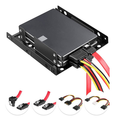 Soporte De Montaje Doble Para Disco Duro Interno Ssd De 3.5