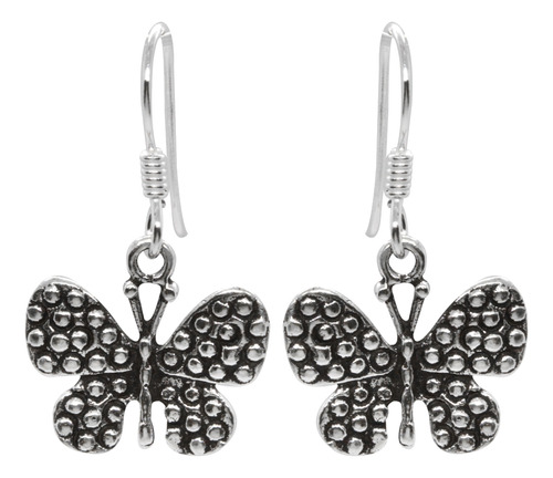 Aros De Plata 925 Diseño Mariposas