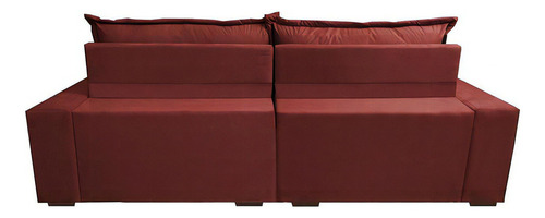 Sofá Retrátil 2,12m Pocket Cama Inbox Supreme Suede Vermelho