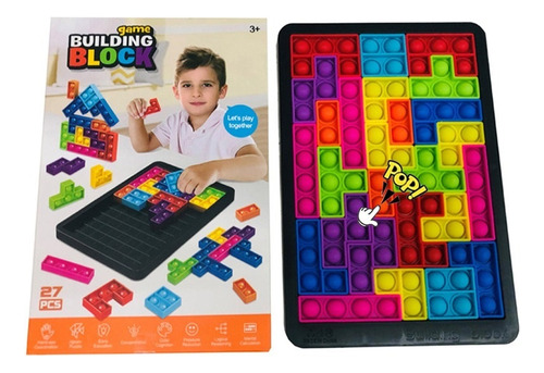 Kit De 27 Bloques De Buliding Tetris Pop It Figet Toy Anties