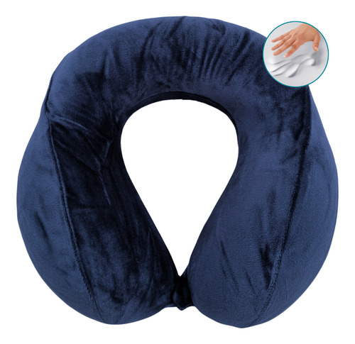 Travesseiro Pescoço Nasa Viva Conforto Azul Marinho - Kit 40