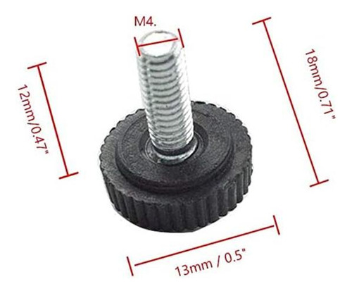 Tsnamay M4 X X 12 Mm Con Tornillo De Pulgar Con Manchas Con