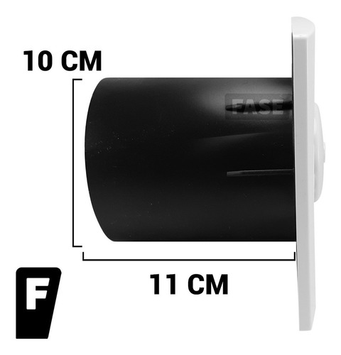 Imagen 5 de 6 de Extractor De Aire Baño Cocina 10cm 4 Pulgadas 17w Hydra 1100