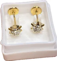 Comprar Luli Aros Tic Abridor Enchapado Oro Caravanas Flor Brillante