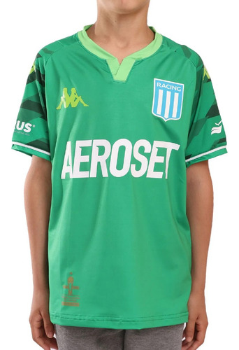 Camiseta Racing Kappa Kappa Kombat Pro Gk Kids 2022 Asfl70