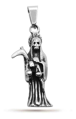 Dije Acero Inox Plateada Santa Muerte Religiosa