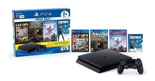 Imagen 2 de 2 de Playstation 4 Slim 1tb Original + Juego Tienda Nueva Sellad
