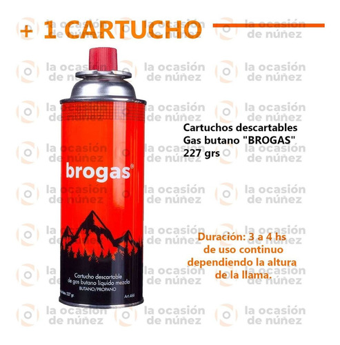 Imagen 3 de 7 de Soplete Soldador Flambeador Con Encendido + Cartucho Gas 227