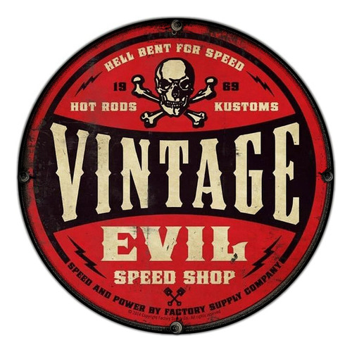 #161 - Cuadro Decorativo Vintage Retro / Vintage Evil Cartel