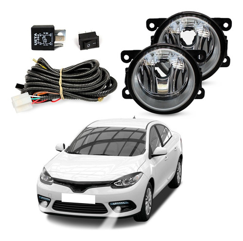 Kit Farol Milha Neblina Fluence 2011 2012 2013 2014 2015