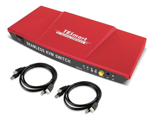 Tesmart Hdmi Kvm Switch Pip Box 4k @ 30hz Control Remoto Ir