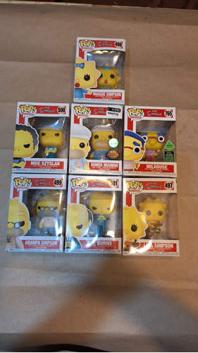 Lote Funko Pop De Los Simpson Excelente Estado. En Sus Cajas