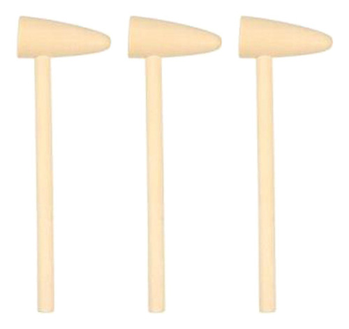 3 Mini Martillos De Madera Mazos Mazo De Madera 13,5 Cm