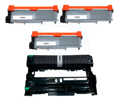 Kit 3 Toner Tn660 Y Tambor Dr630 Brother 2520 2540