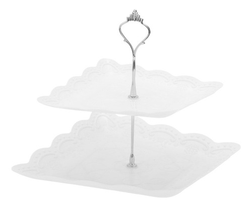 Soporte Base Para Cupcakes Y Postres 2 Niveles Cuadrado