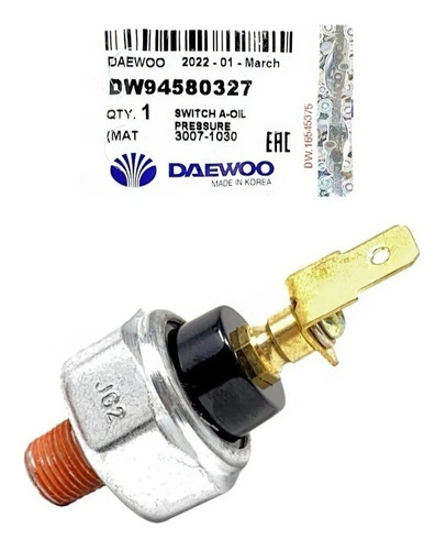 Sensor Presion Aceite Motor Chevrolet Spark Dw 94580327