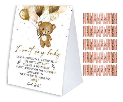 Don't Say Baby Game For Shower Clothespin Un Cartel Papel 5