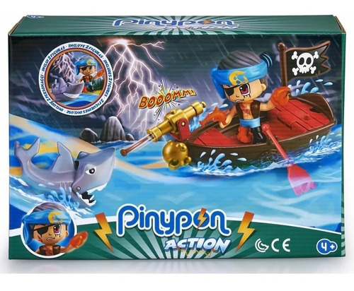 Pinypon Accion Muñeco Bote Pirata Con Accesorios Lelab