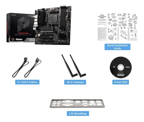 Placa Madre Msi Pro B550m-vc Wifi Pro Serie Amd Ryzen 5000