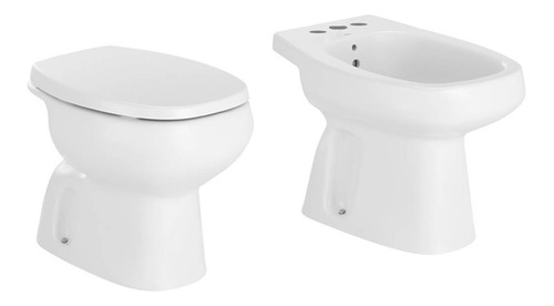 Imagen 3 de 10 de Juego Roca Monaco Baño Inodoro Bidet Monocomando Porcelana