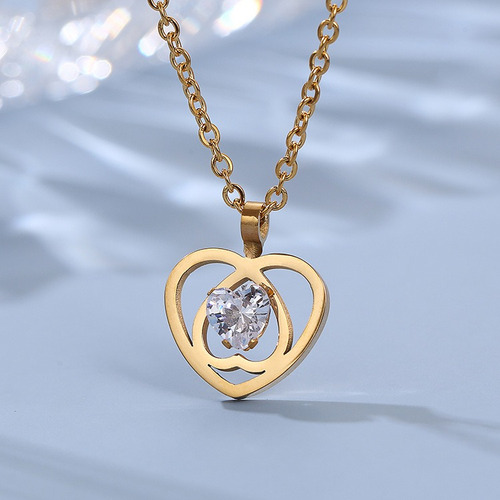 Collar De Corazon Con Tarjeta Regalo Para Mujer Chica Novia