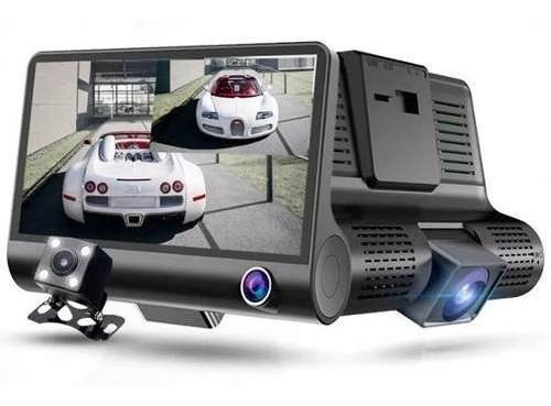 Video Camara Dvr Para Carro 3 Lentes Frontal Reversa Interno