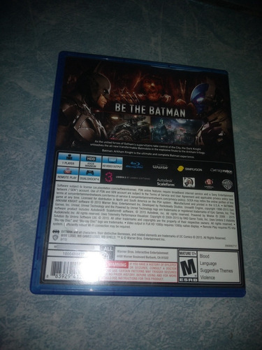 Playstation 4 Ps4 Videojuego Batman Arkham Knight Fisico (Usado)
