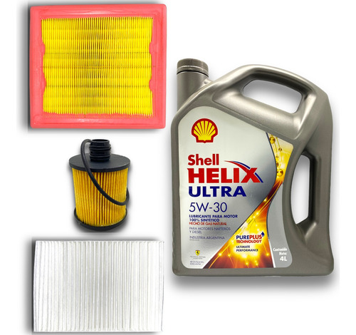 Kit 3 Filtros + Aceite Shell 0w20 Para Fiat Toro Diesel 2.0