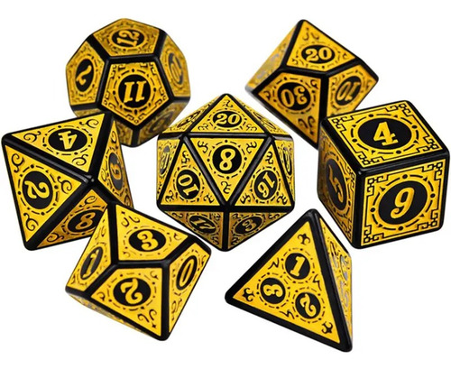 Set De 7 Dados Rol Varios Colores