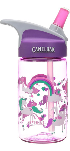 Camelbak Rosa Unicornio Botella Agua Con Popote Antiderrame
