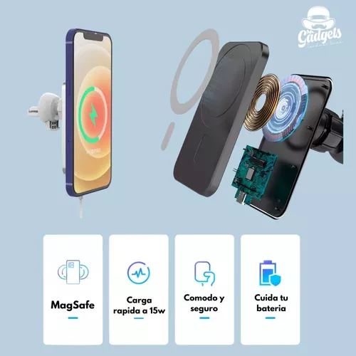 Kit Soporte Pantalla Regulable + Cargador Inalámbrico 15w Magsafe Para  Iphone