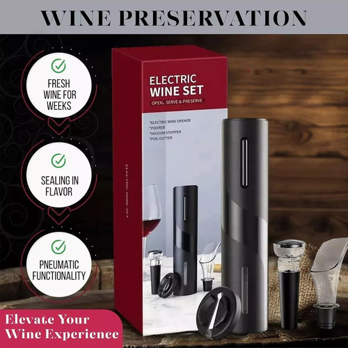 Nuevo Juego Sacacorchos Eléctrico Automático Para Vino