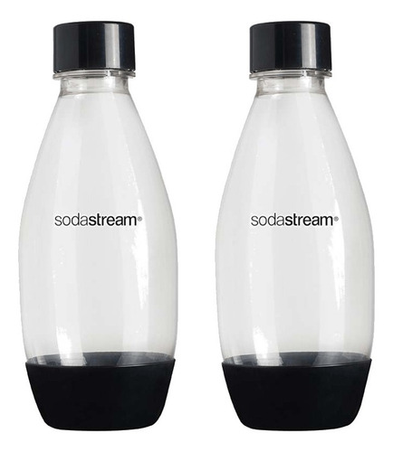 Conjunto De 2 Garrafas Sodastream Preta 500ml