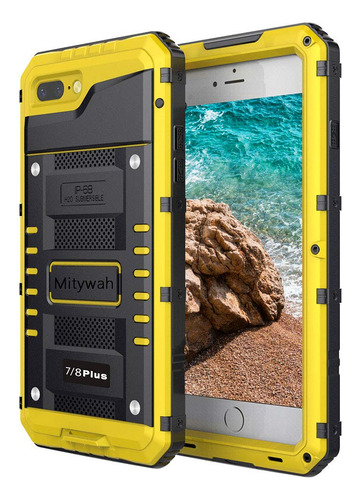 Mitywah Funda Impermeable Para iPhone 7/8 Plus, Resistente Y