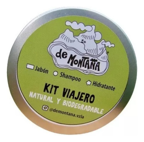 Kit Viajero Jabon Biodegradable De Montaña