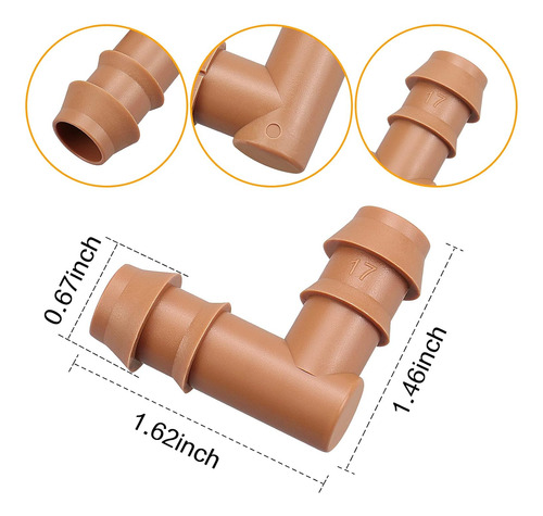 Arfun 20-pack De Riego Por Goteo De PĂșas Codo...
