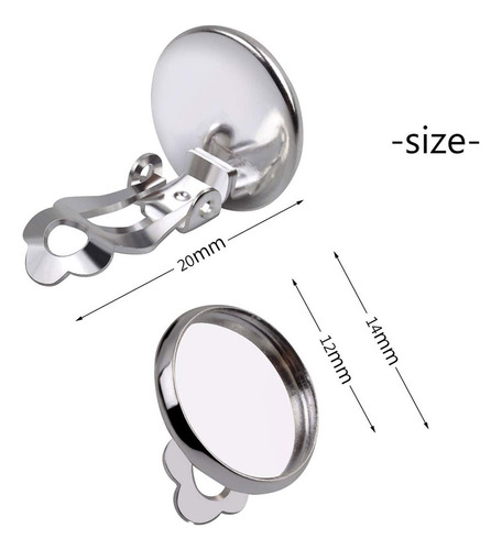 Pendientes En Blanco Con Clip De Acero Inoxidable, 20 Unidad