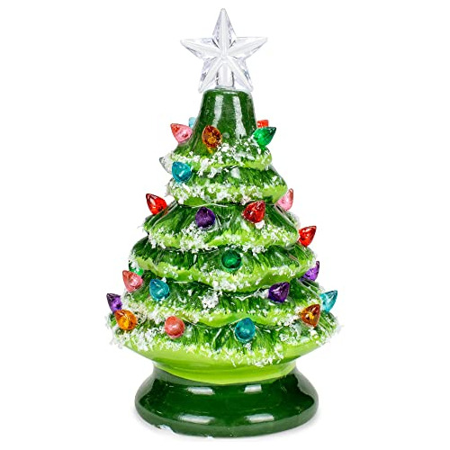 Figura Navideña Led De Árbol Verde Luminoso