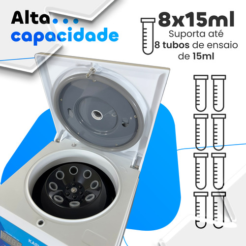 Centrífuga 8x15 Ml Prp Prf Bivolt Kasvi - Digital Com Anvisa