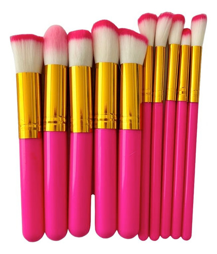 Set De 10 Brochas De Maquillaje Kabuki Pinceles