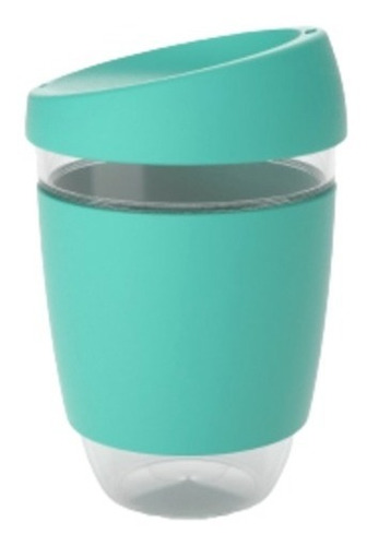 Vaso Térmico Mug Con Tapa Y Faja De Silicona Tipo Starbucks