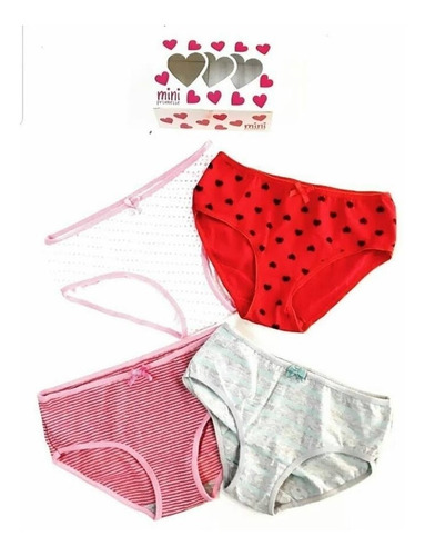 Imagen 4 de 9 de Bombachas Nena Pack X 4 Vedetina Mini Promesse Art 12175