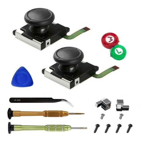 Imagen 1 de 8 de Analogico Control X2 Joy Con Destornillador Repuesto Stick Combo Destornillador Triwing Respuesto
